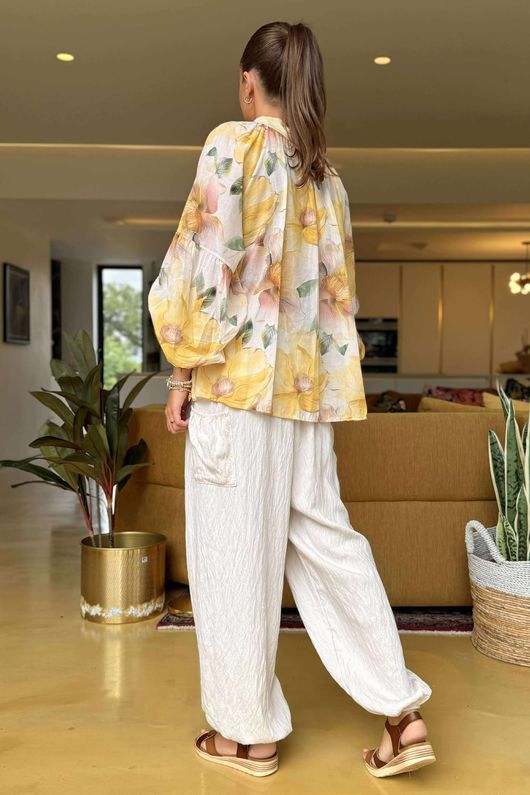 Sa Caleta Anemone Bubble Blouse Yellows /8 =